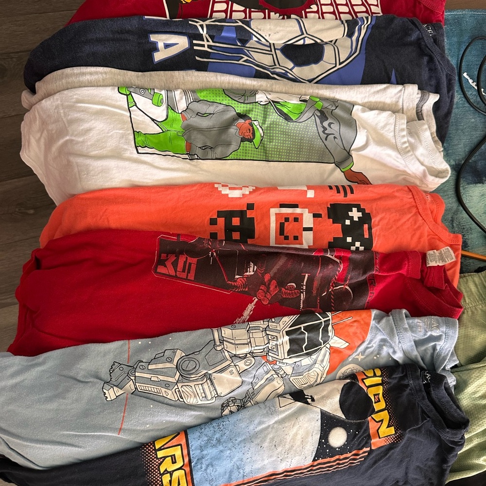 The Children's Place Boys Graphic Tees - Red, Orange, White, Navy, Gray